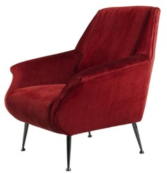 Casa Padrino luxury armchair red 88 x 80 x H. 91 cm - designer club furniture