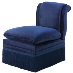 Casa Padrino luxury designer armchair blue 55 x 74 x H. 74 cm - limited edition