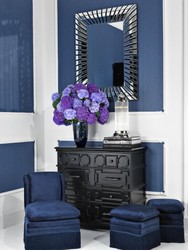 Casa Padrino luxury designer armchair blue 55 x 74 x H. 74 cm - limited edition