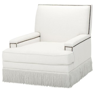 Casa Padrino Luxus Designer Sessel Weiß 90 x 102 x H. 90 cm - Wohnzimmer Möbel