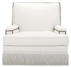 Casa Padrino chaise design de luxe blanc 90 x 102 x H. 90 cm - Meubles de salon