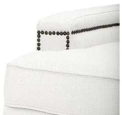 Casa Padrino chaise design de luxe blanc 90 x 102 x H. 90 cm - Meubles de salon