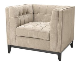 Casa Padrino Luxus Sessel Greige 94 x 82 x H. 77 cm - Hotel Kollektion