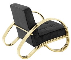 Casa Padrino poltrona di lusso in oro 75 x 98 x H. 78 cm - poltrona di design