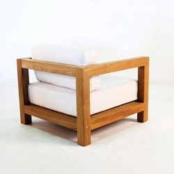 Casa Padrino silla de jardín "Boston" rústico crema / Marrón 80 x 40 x H70 cm - madera maciza de roble de madera - muebles de madera sólida Casa Padrino silla de jardín "Boston" rústico crema / Marrón 80 x 40 x H70 cm - madera maciza de roble de madera - muebles de madera sólida