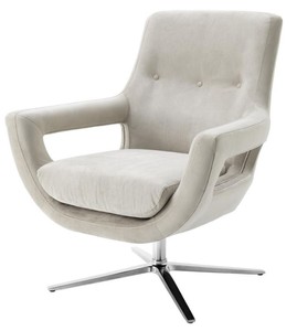 Casa Padrino silla giratoria de lujo de color gris claro - diseñador de muebles del hotel