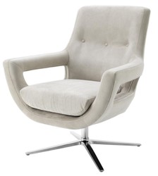 Casa Padrino silla giratoria de lujo de color gris claro - diseñador de muebles del hotel