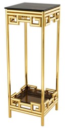Casa Padrino or table d'appoint de luxe avec verre fumé 35 x 35 x H. 100 cm - table mobilier design