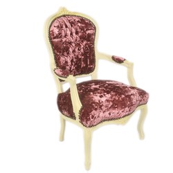 Casa Padrino Chaise de Salon baroque Bordeaux tissu velours / crème - Furniture Design Antique Casa Padrino Chaise de Salon baroque Bordeaux tissu velours / crème - Furniture Design Antique
