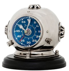 Casa Padrino designer watch dive helmet on base 18 x H. 19 cm - luxury table clock