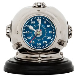 Casa Padrino designer watch dive helmet on base 18 x H. 19 cm - luxury table clock