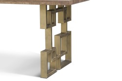 Casa Padrino mesa de comedor en el diseño industrial - roble - 200 x 100 x 78 cm H. - muebles de comedor de lujo