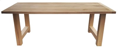 Casa Padrino Luxus Massivholz Esstisch - Eiche - 200 cm x 100 cm x H78 cm - Schwere Ausführung Casa Padrino Luxus Massivholz Esstisch - Eiche - 200 cm x 100 cm x H78 cm - Schwere Ausführung