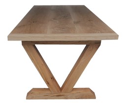 Casa Padrino tavolo da pranzo in legno massello di lusso - rovere - 200 cm x 100 cm x H78 cm - resistente Casa Padrino tavolo da pranzo in legno massello di lusso - rovere - 200 cm x 100 cm x H78 cm - resistente