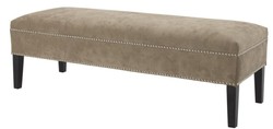 Casa Padrino sedile di lusso greige 140 x 50 x H. 45 cm - qualità di lusso