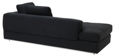 Casa Padrino Designer Sofa Schwarz Rechtsseitig 231 x 101 x H. 85 cm - Luxus Wohnzimmer Möbel