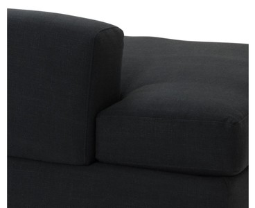 Casa Padrino Designer Sofa Schwarz Rechtsseitig 231 x 101 x H. 85 cm - Luxus Wohnzimmer Möbel