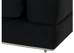 Sofá de diseño Casa Padrino negro lado derecho 231 x 101 x 85 cm H. - muebles de sala de lujo