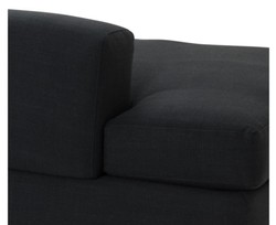 Sofá de diseño Casa Padrino negro lado derecho 231 x 101 x 85 cm H. - muebles de sala de lujo