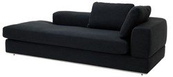 Sofá de diseño Casa Padrino negro lado derecho 231 x 101 x 85 cm H. - muebles de sala de lujo
