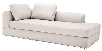 Canapé design Casa Padrino couleur naturelle sur le côté gauche 231 x 101 x H. 85 cm - mobilier de salon de luxe