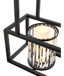 Lussuoso lampadario Casa Padrino nero 120 x 32 x H. 98 centimetri - albergo ristorante mobili