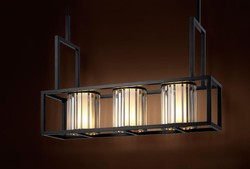 Lussuoso lampadario Casa Padrino nero 120 x 32 x H. 98 centimetri - albergo ristorante mobili