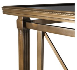 Casa Padrino tavolino di design con piano in granito nero 86 x 51,5 x 81,5 centimetri H. - collezione di lusso