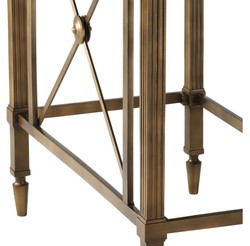 Casa Padrino tavolino di design con piano in granito nero 86 x 51,5 x 81,5 centimetri H. - collezione di lusso