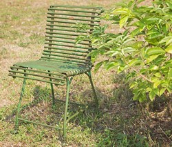 Casa Padrino Wrought iron garden chair - various colors - 44 cm x 50 cm - luxury garden furniture Casa Padrino Wrought iron garden chair - various colors - 44 cm x 50 cm - luxury garden furniture