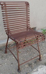 Casa Padrino Wrought iron garden chair - various colors - 44 cm x 50 cm - luxury garden furniture Casa Padrino Wrought iron garden chair - various colors - 44 cm x 50 cm - luxury garden furniture