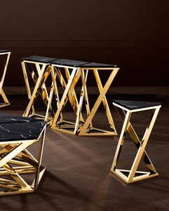 Casa Padrino Luxus Designer Beistelltisch Gold 43 x 37 x H. 65,5 cm - Limited Edition