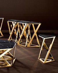 Casa Padrino design di lusso tavolino oro 43 x 37 x H. 65,5 cm - Edizione Limitata