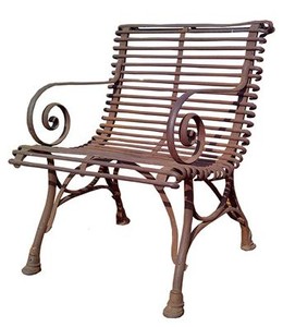 Casa Padrino Wrought iron garden chair - various colors - 65 cm x 60 cm - luxury garden furniture Casa Padrino Wrought iron garden chair - various colors - 65 cm x 60 cm - luxury garden furniture