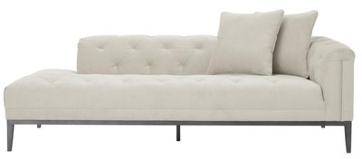 Casa Padrino Luxus Sofa Hellgrau Rechtsseitig 220 x 96 x H. 66 cm - Hotel Möbel
