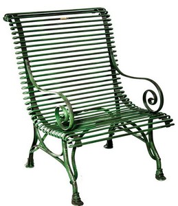 Casa Padrino Wrought iron garden chair - various colors - 63 cm x 45 cm x 98 cm - luxury garden furniture Casa Padrino Wrought iron garden chair - various colors - 63 cm x 45 cm x 98 cm - luxury garden furniture
