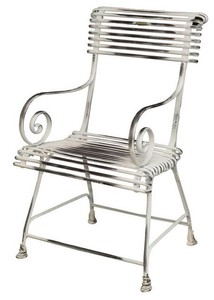 Sedia Casa Padrino giardino in ferro battuto - vari colori - mobili da giardino di lusso - 44 centimetri x 54 cm Sedia Casa Padrino giardino in ferro battuto - vari colori - mobili da giardino di lusso - 44 centimetri x 54 cm