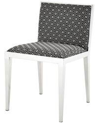 Casa Padrino à manger en acier inoxydable luxe chaise 47,5 x 50 x H. 77,2 cm - Mobilier de salle à manger design