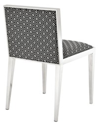 Casa Padrino à manger en acier inoxydable luxe chaise 47,5 x 50 x H. 77,2 cm - Mobilier de salle à manger design