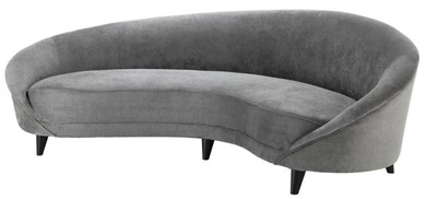 Concepteur Casa Padrino canapé gris clair 245 x 87 x H. 79 cm - installation d'hôtel de luxe