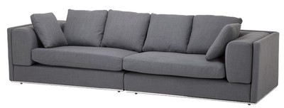 Canapé Casa Padrino gris 290 x 111 x H. 80 cm - collection de luxe