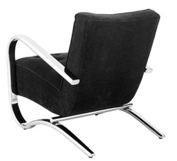 Butaca de lujo Casa Padrino negro de 64 x 82 x H. 75 cm - Muebles de diseño