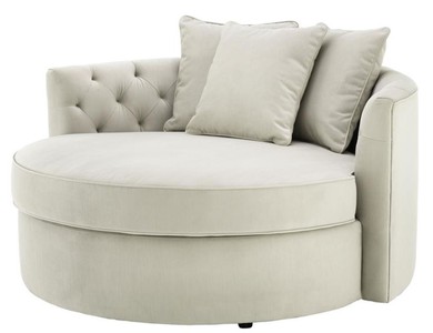 Casa Padrino sofá de diseño de color gris claro 157 x 148 x H. 90 cm - sofá de lujo alrededor