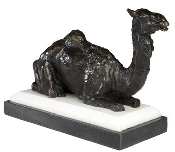 Casa Padrino concepteur chameau figure en bronze sur socle 37 x 15 x H. 24 cm - chic et somptueusement