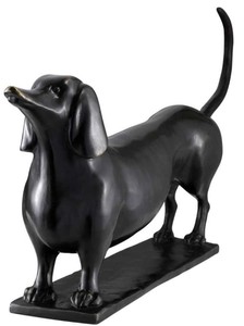 Casa Padrino concepteur chien badger figure en bronze 46 x 8 x H. 23 cm - de luxe de qualité