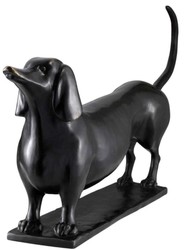 Casa Padrino concepteur chien badger figure en bronze 46 x 8 x H. 23 cm - de luxe de qualité