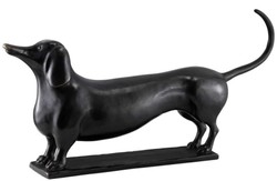 Casa Padrino concepteur chien badger figure en bronze 46 x 8 x H. 23 cm - de luxe de qualité