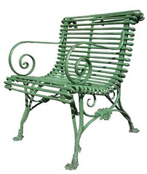 Casa Padrino silla de jardín de hierro forjado - diferentes colores - 65 cm x 60 cm - muebles de jardín de lujo