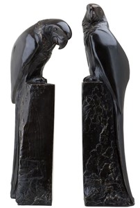 Casa Padrino designer bronze Parrot Bookends set of 2 - luxury collection