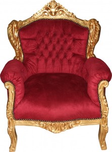Casa Padrino Sillón Barroco Lord Burdeos / Oro 78 x 58 x H. 100 cm - Estilo Antiguo Casa Padrino Sillón Barroco Lord Burdeos / Oro 78 x 58 x H. 100 cm - Estilo Antiguo